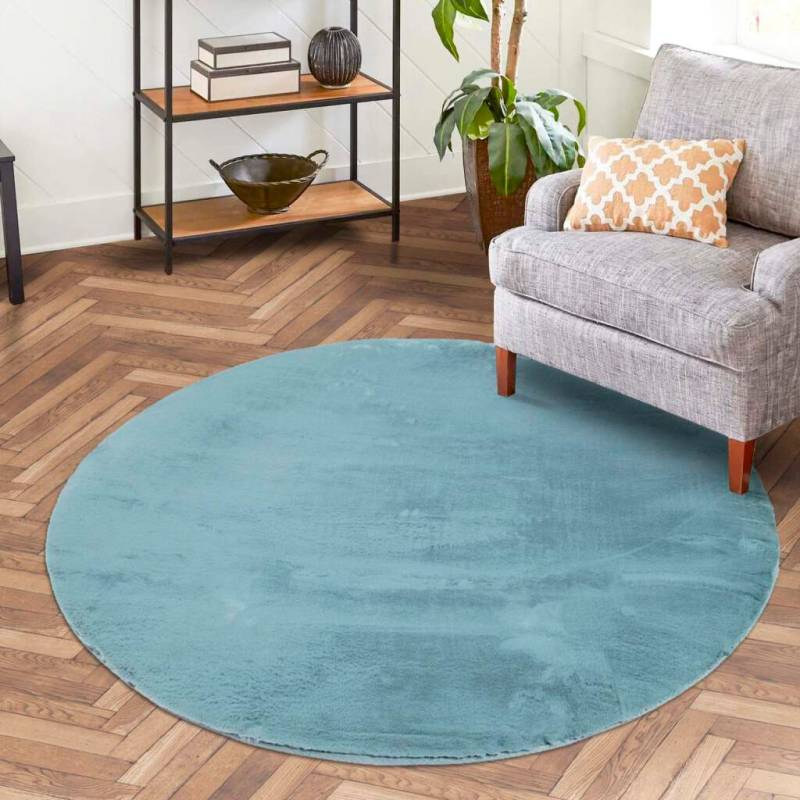 Carpet City Hochflor-Teppich »TOPIA400«, rund, 21 mm Höhe, besonders weich und kuschelig durch Polyester, Uni-Farben von Carpet City