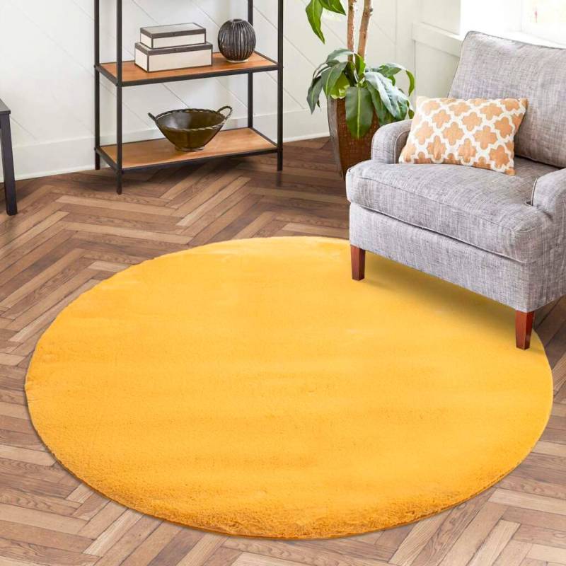 Carpet City Hochflor-Teppich »TOPIA400«, rund, 21 mm Höhe, besonders weich und kuschelig durch Polyester, Uni-Farben von Carpet City