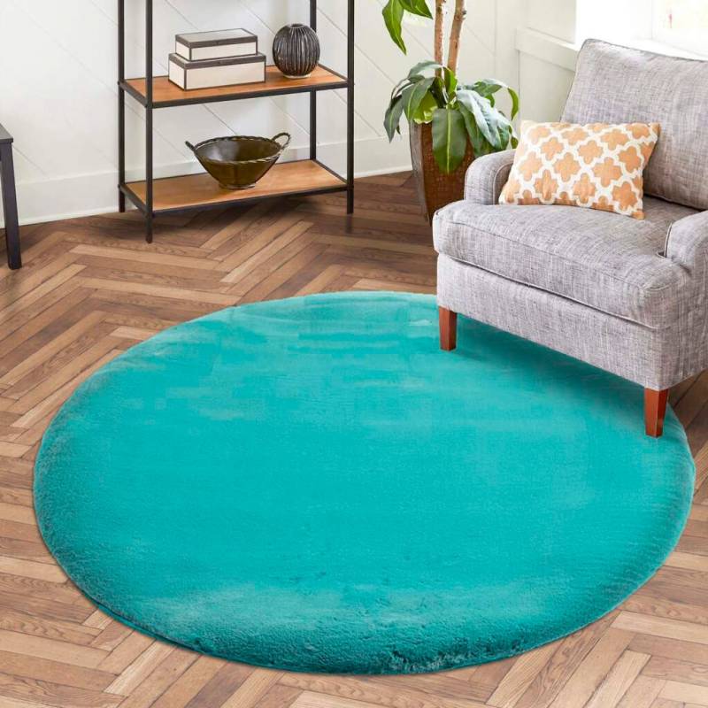 Carpet City Hochflor-Teppich »TOPIA400«, rund, 21 mm Höhe, besonders weich und kuschelig durch Polyester, Uni-Farben von Carpet City