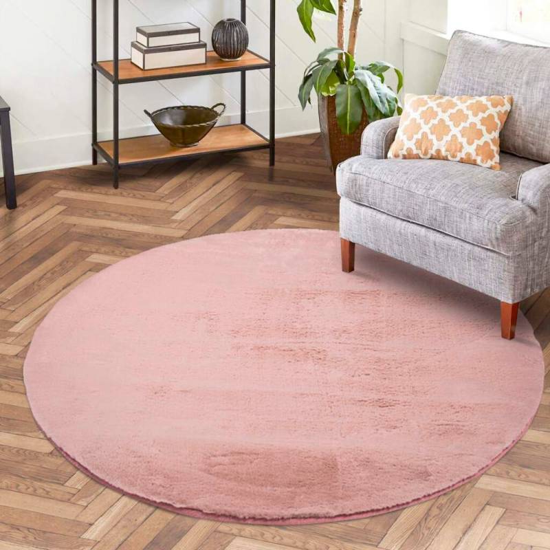 Carpet City Hochflor-Teppich »TOPIA400«, rund, 21 mm Höhe, besonders weich und kuschelig durch Polyester, Uni-Farben von Carpet City