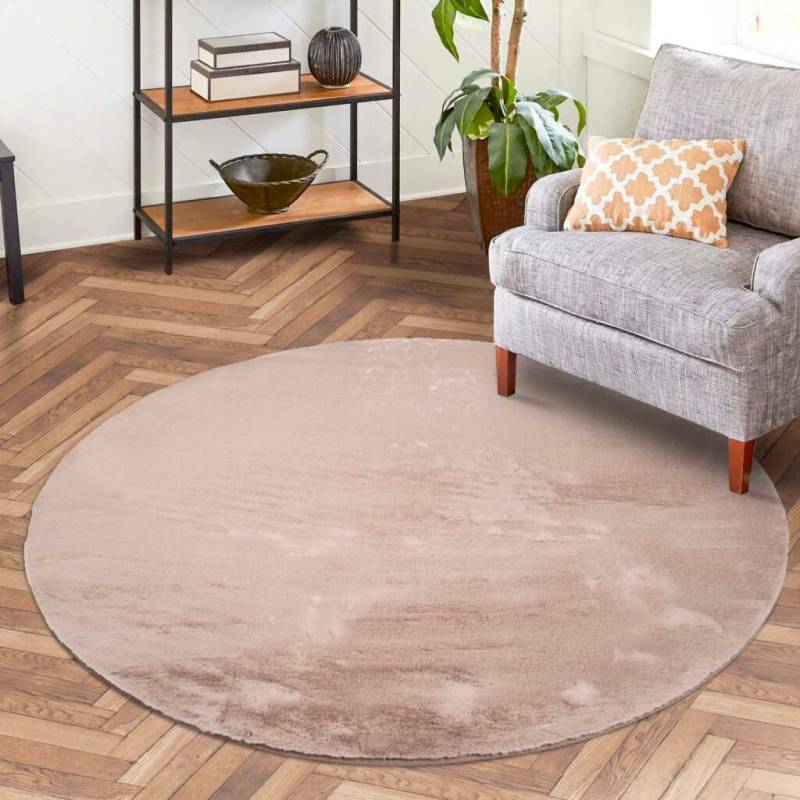 Carpet City Hochflor-Teppich »TOPIA400«, rund, 21 mm Höhe, besonders weich und kuschelig durch Polyester, Uni-Farben von Carpet City