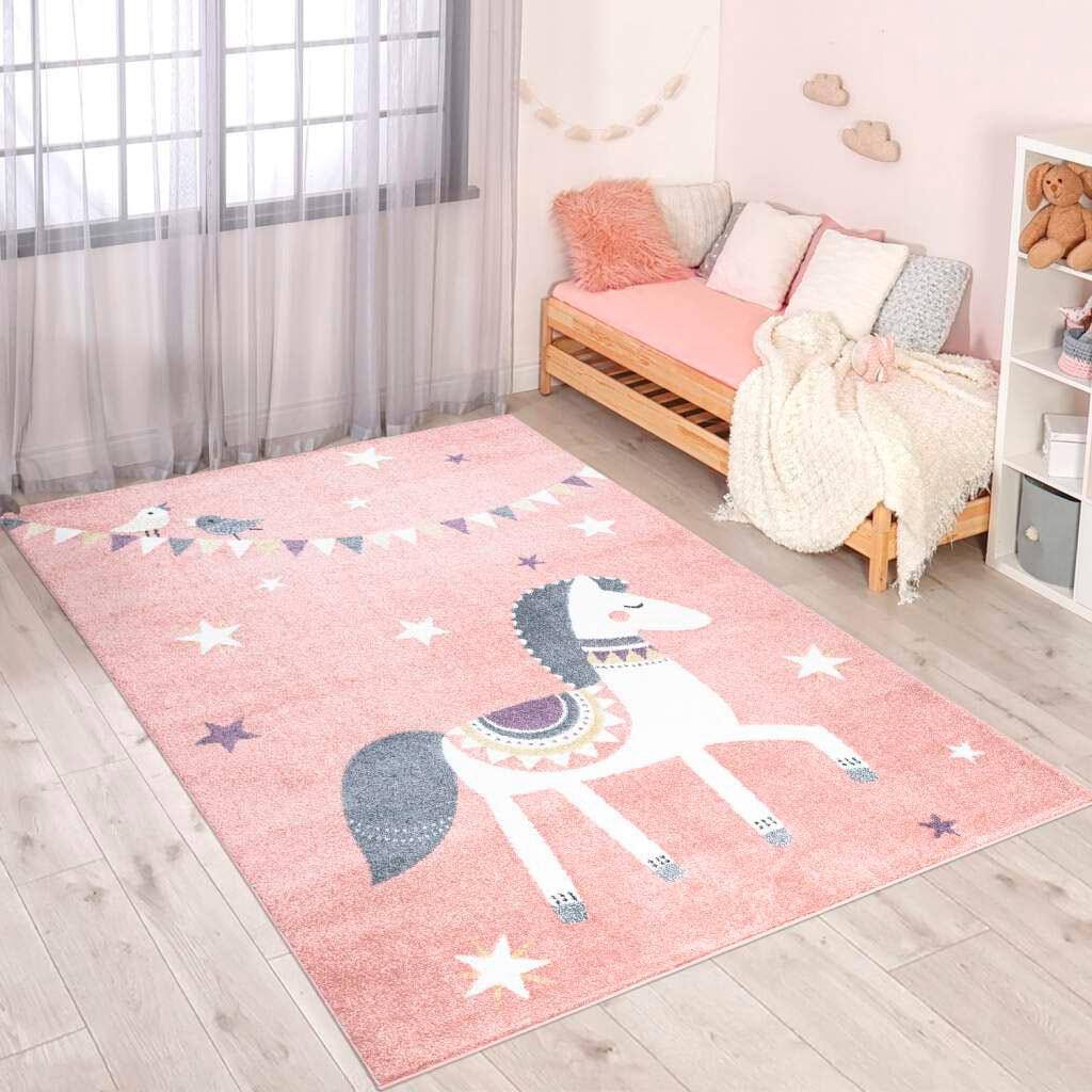 Carpet City Kinderteppich »ANIME890«, rechteckig, 11 mm Höhe, Kinderzimmer Teppich Modern mit Mond, Blumen, Wolken, Creme, Multi Carpet City Kinderteppich »ANIME890«, rechteckig, 11 mm Höhe, Kinderzimmer Teppich Modern mit Mond, Blumen, Wolken, Creme, Multi von Carpet City