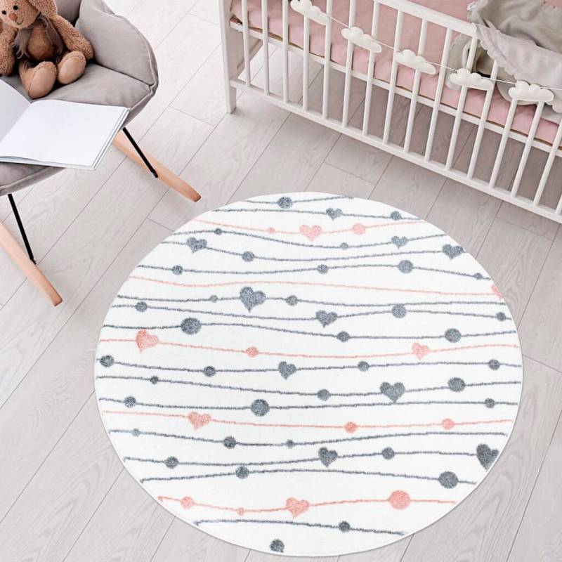 Carpet City Kinderteppich »ANIME901«, rund, 11 mm Höhe, Kinderzimmer Teppich Modern mit lustigen Cartoon-Figuren, Multi von Carpet City