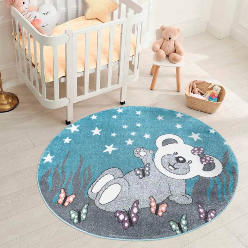 Carpet City Kinderteppich »ANIME916«, rund, 11 mm Höhe, Kinderzimmer Teppich Modern mit lustigen Cartoon-Figuren, Multi von Carpet City