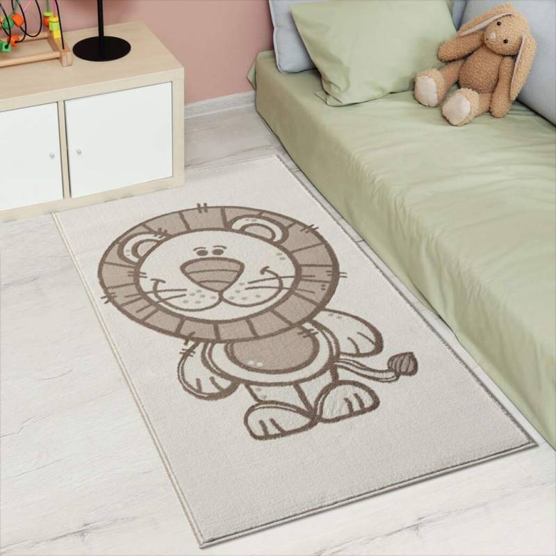 Carpet City Kinderteppich »MARA717«, rechteckig, 11 mm Höhe, Kinderzimmer, Kurzflor,robust,Tiere, Spielzimmer von Carpet City