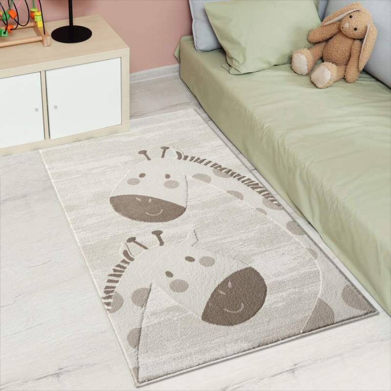 Carpet City Kinderteppich »MARA719«, rechteckig, 11 mm Höhe, Kinderzimmer, Kurzflor,robust,Tiere, Spielzimmer von Carpet City