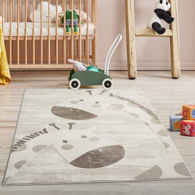 Carpet City Kinderteppich »MARA719«, rechteckig, 11 mm Höhe, Kinderzimmer, Kurzflor,robust,Tiere, Spielzimmer von Carpet City