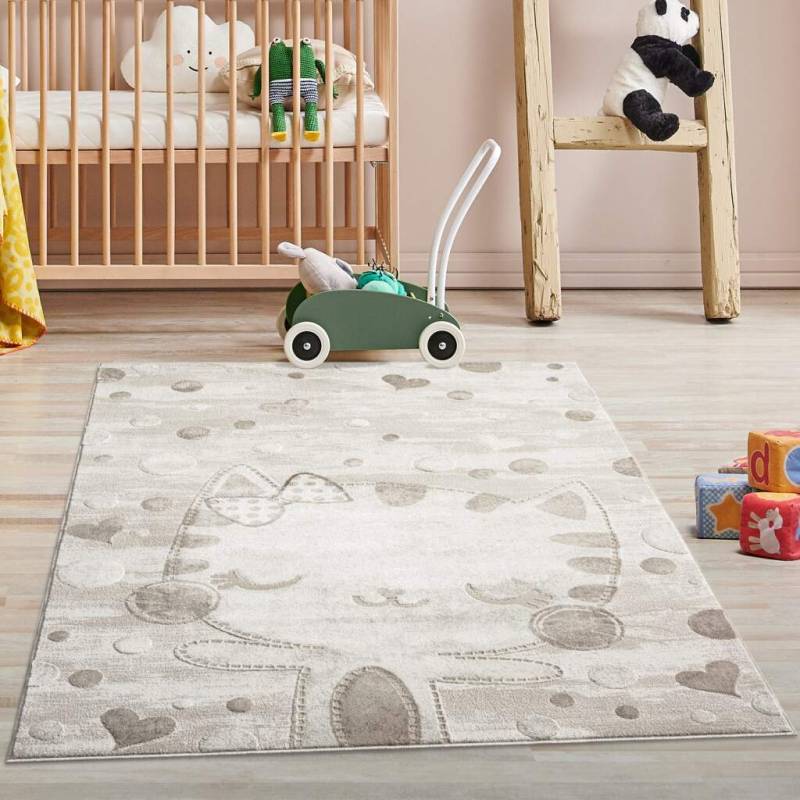 Carpet City Kinderteppich »MARA720«, rechteckig, 11 mm Höhe, Kinderzimmer, Kurzflor,robust,Tiere, Spielzimmer von Carpet City
