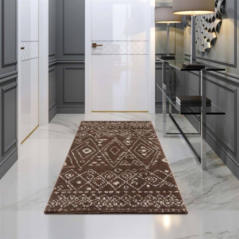 Carpet City Teppich »April 2292«, rechteckig, 10 mm Höhe, Läufer, weich durch Microfaser, Boho Ethno Look, Wohnzimmer von Carpet City