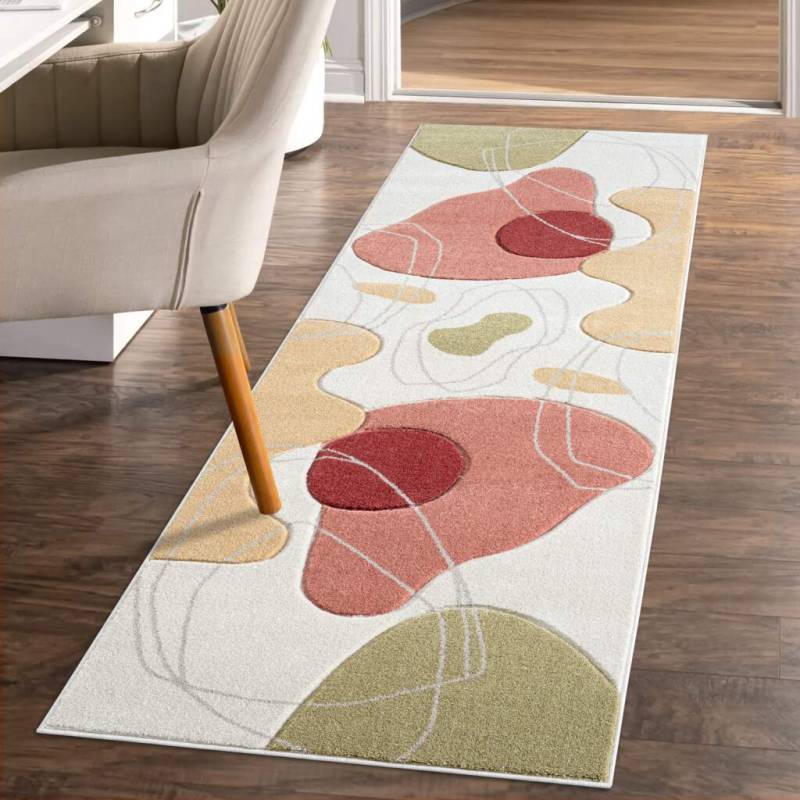 Carpet City Teppich »BONITO 7158«, rechteckig, 11 mm Höhe, Läufer, Flachflor, Hochtief-Muster/ 3D-Effekt, Geo-Muster, Wohnzimmer von Carpet City