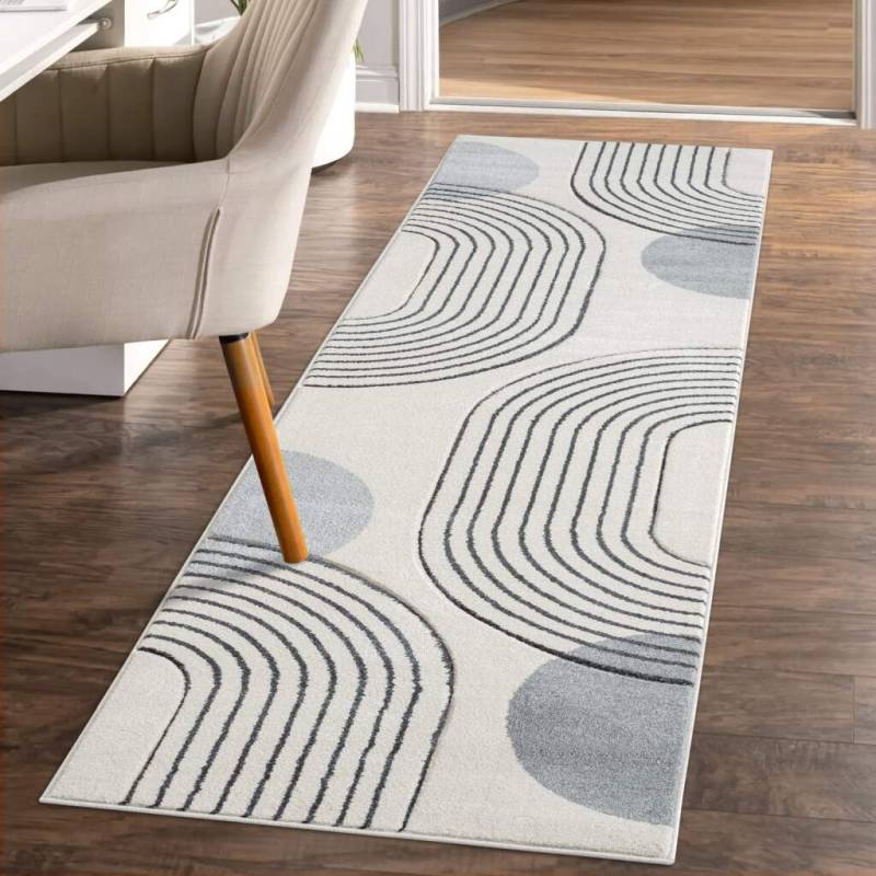 Carpet City Teppich »BONITO 7170«, rechteckig, 11 mm Höhe, Läufer, Flachflor, Hochtief-Muster/ 3D-Effekt, Geo-Muster, Wohnzimmer von Carpet City