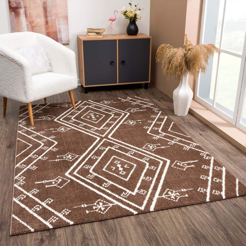 Carpet City Teppich »April 2291«, rechteckig, 10 mm Höhe, Läufer, weich durch Microfaser, Boho Ethno Look, Wohnzimmer von Carpet City