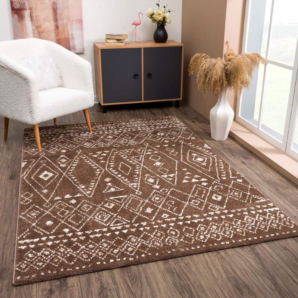 Carpet City Teppich »April 2292«, rechteckig, 10 mm Höhe, Läufer, weich durch Microfaser, Boho Ethno Look, Wohnzimmer von Carpet City