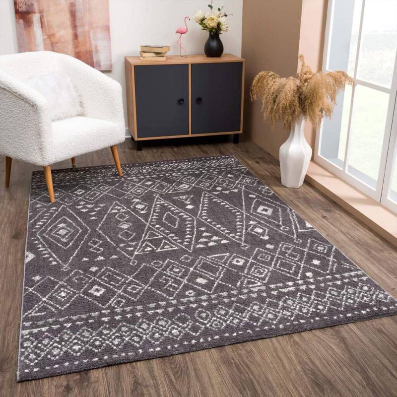 Carpet City Teppich »April 2292«, rechteckig, 10 mm Höhe, Läufer, weich durch Microfaser, Boho Ethno Look, Wohnzimmer von Carpet City
