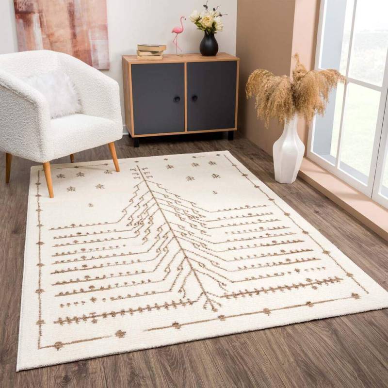 Carpet City Teppich »April 2308«, rechteckig, 10 mm Höhe, Läufer, weich durch Microfaser, Boho Ethno Look, Wohnzimmer von Carpet City