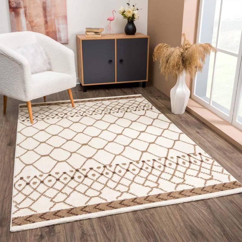 Carpet City Teppich »April 2312«, rechteckig, 10 mm Höhe, Läufer, weich durch Microfaser, Boho Ethno Look, Wohnzimmer von Carpet City
