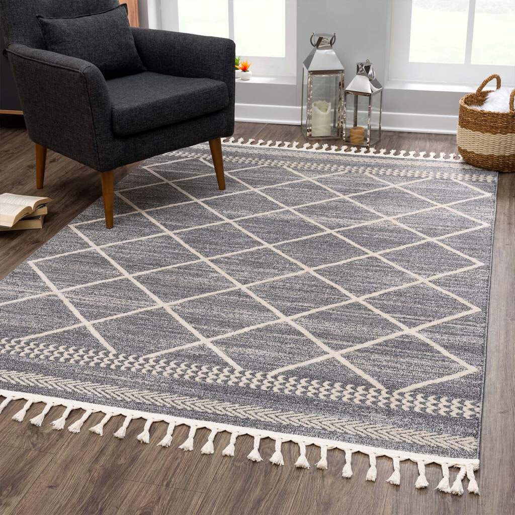 Carpet City Teppich »Art 2645«, rechteckig, 7 mm Höhe, Läufer, Kurzflor, mit Kettfäden, Rauten-Optik Carpet City Teppich »Art 2645«, rechteckig, 7 mm Höhe, Läufer, Kurzflor, mit Kettfäden, Rauten-Optik von Carpet City