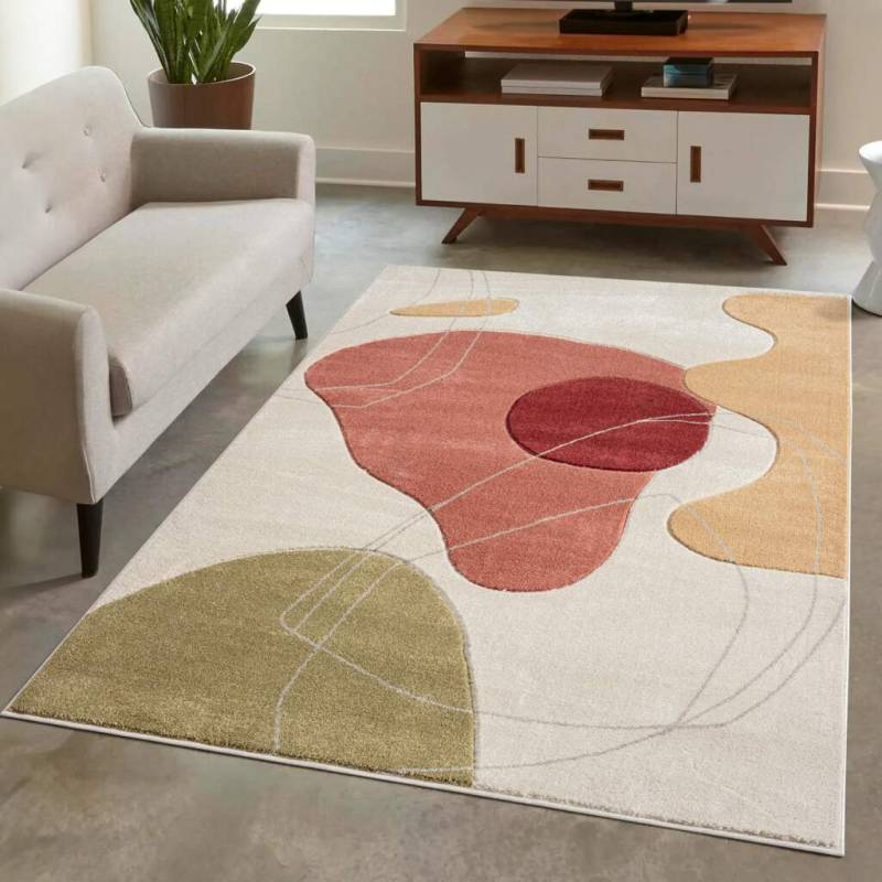 Carpet City Teppich »BONITO 7158«, rechteckig, 11 mm Höhe, Läufer, Flachflor, Hochtief-Muster/ 3D-Effekt, Geo-Muster, Wohnzimmer von Carpet City