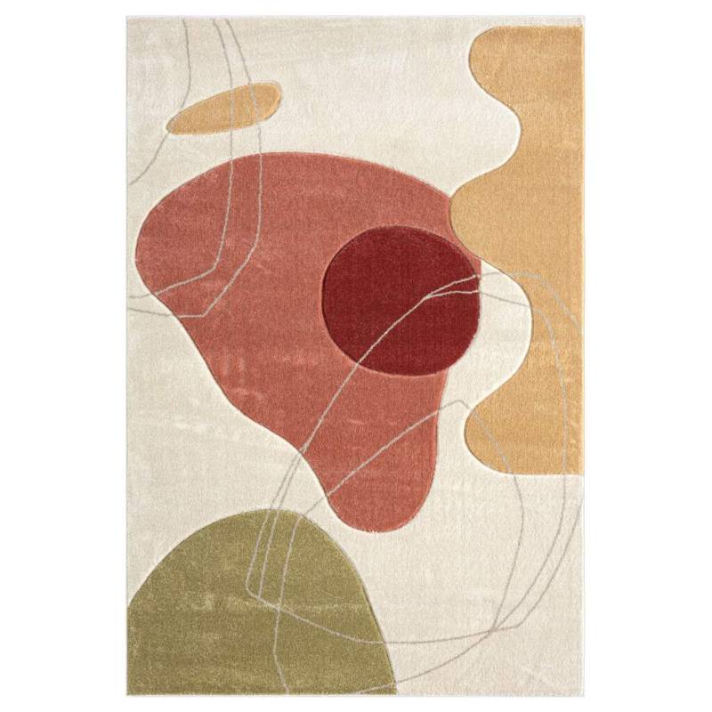 Carpet City Teppich »BONITO 7158«, rechteckig, 11 mm Höhe, Läufer, Flachflor, Hochtief-Muster/ 3D-Effekt, Geo-Muster, Wohnzimmer von Carpet City