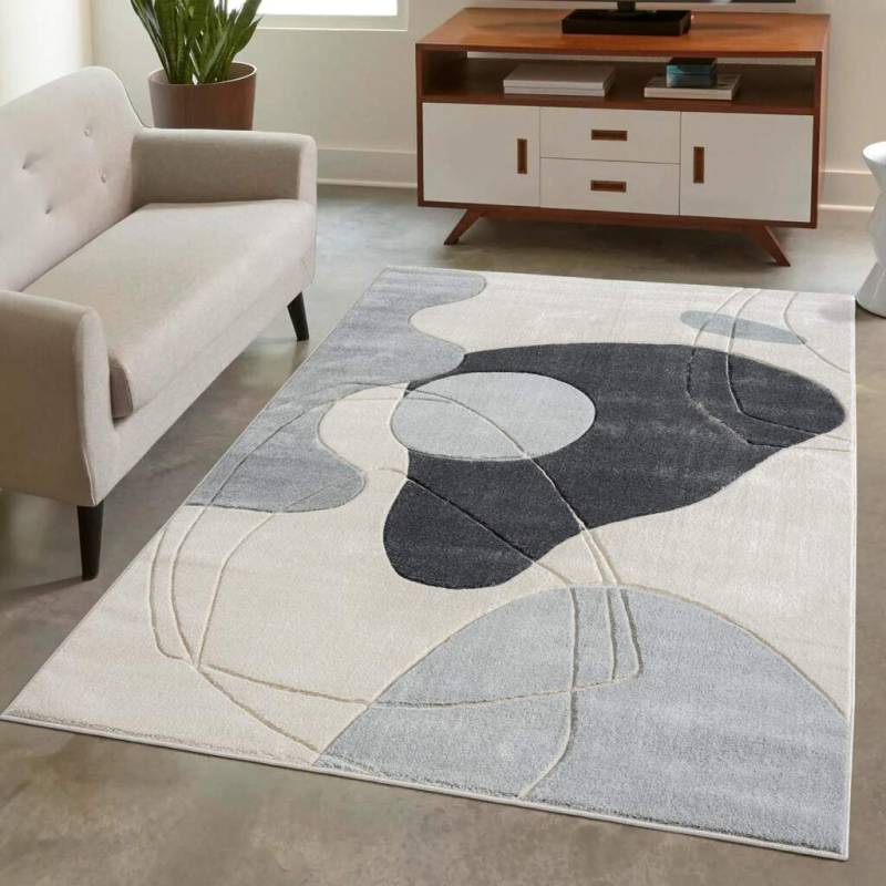 Carpet City Teppich »BONITO 7158«, rechteckig, 11 mm Höhe, Läufer, Flachflor, Hochtief-Muster/ 3D-Effekt, Geo-Muster, Wohnzimmer von Carpet City