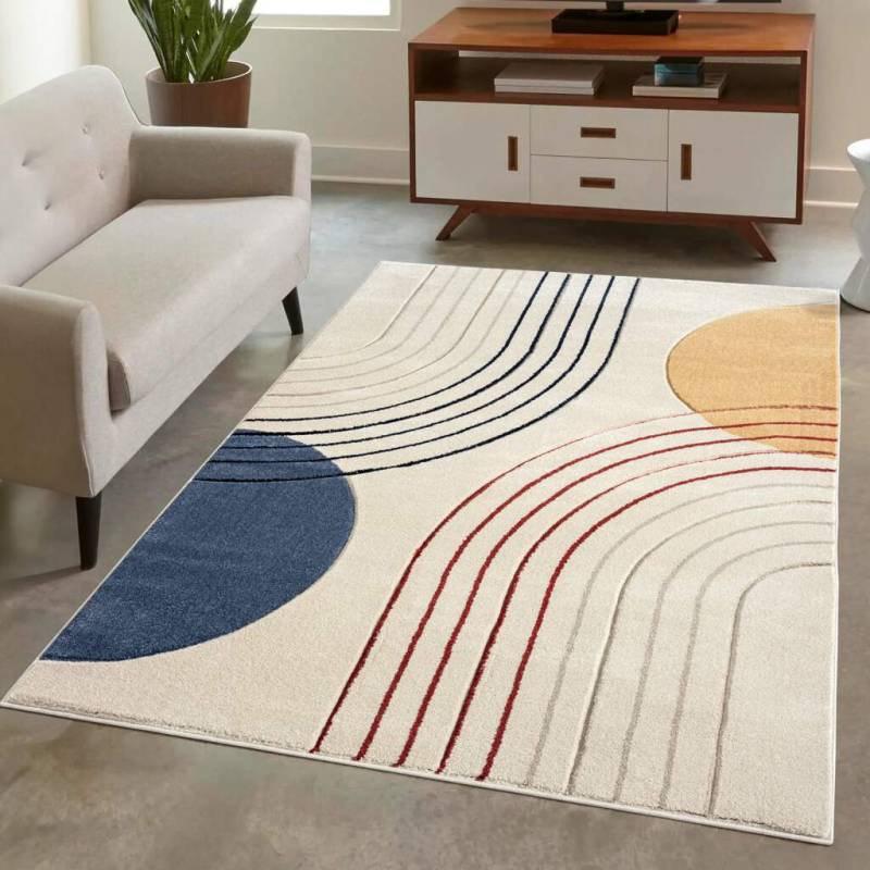 Carpet City Teppich »BONITO 7170«, rechteckig, 11 mm Höhe, Läufer, Flachflor, Hochtief-Muster/ 3D-Effekt, Geo-Muster, Wohnzimmer von Carpet City