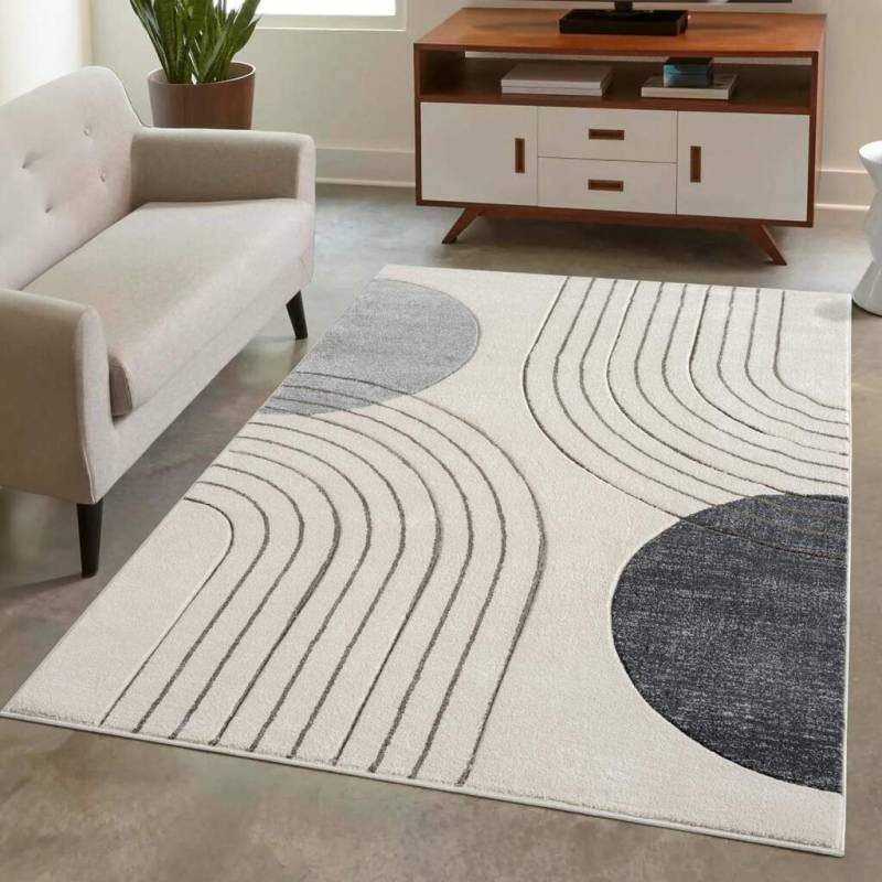 Carpet City Teppich »BONITO 7170«, rechteckig, 11 mm Höhe, Läufer, Flachflor, Hochtief-Muster/ 3D-Effekt, Geo-Muster, Wohnzimmer von Carpet City