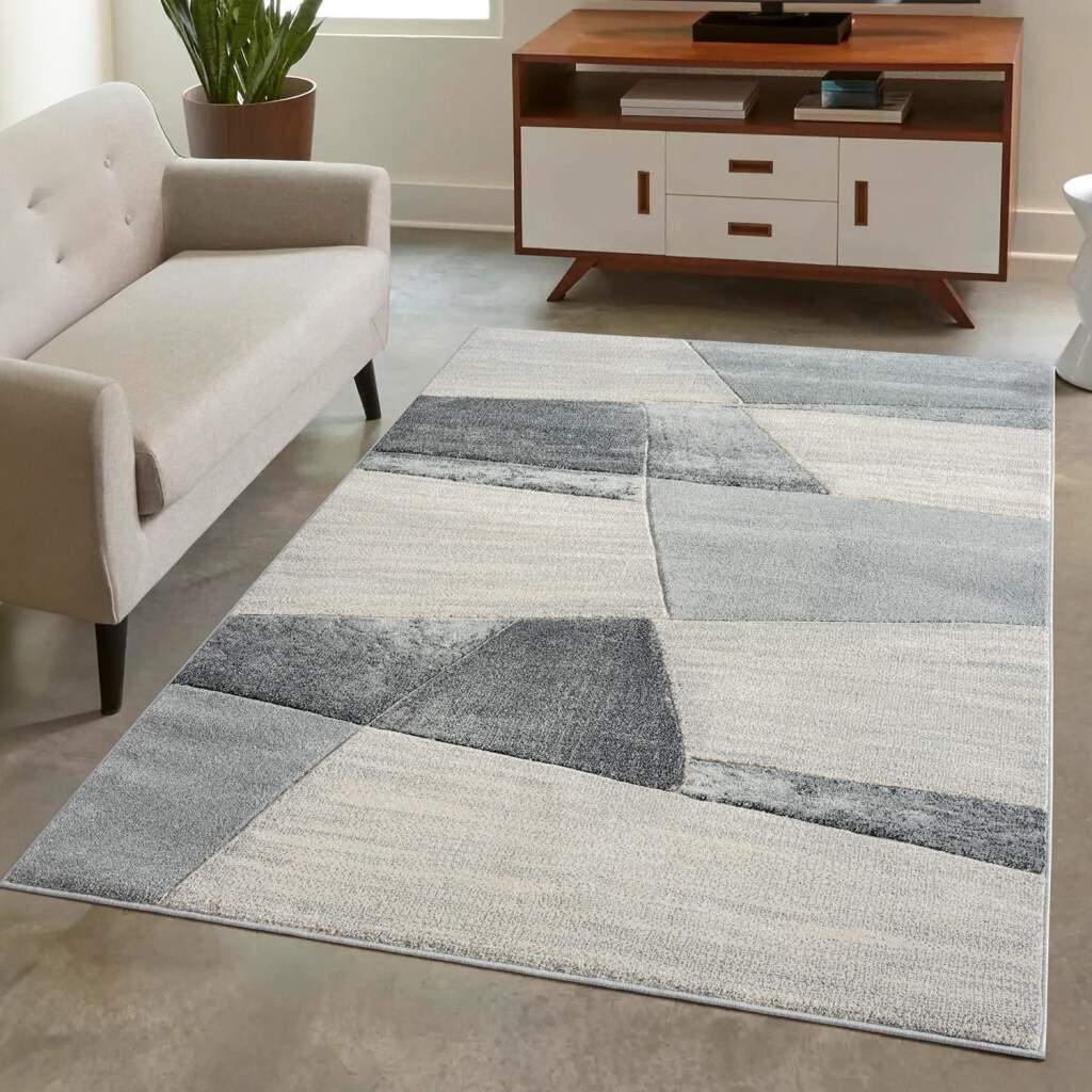 Carpet City Teppich »BONITO 9053«, rechteckig, 11 mm Höhe, Läufer, Flachflor, Hochtief-Muster/ 3D-Effekt, Geo-Muster, Wohnzimmer von Carpet City