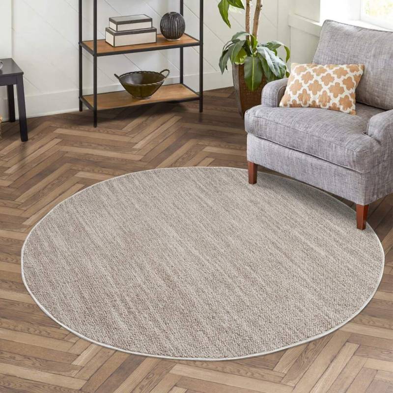 Carpet City Teppich »CLASICO 0052«, rund, 11 mm Höhe, Kurzflor, Hochtief-Muster, Boho, Wohnzimmer von Carpet City