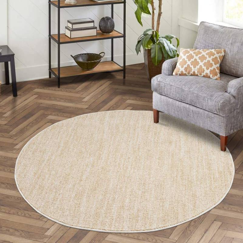 Carpet City Teppich »CLASICO 0052«, rund, 11 mm Höhe, Kurzflor, Hochtief-Muster, Boho, Wohnzimmer von Carpet City