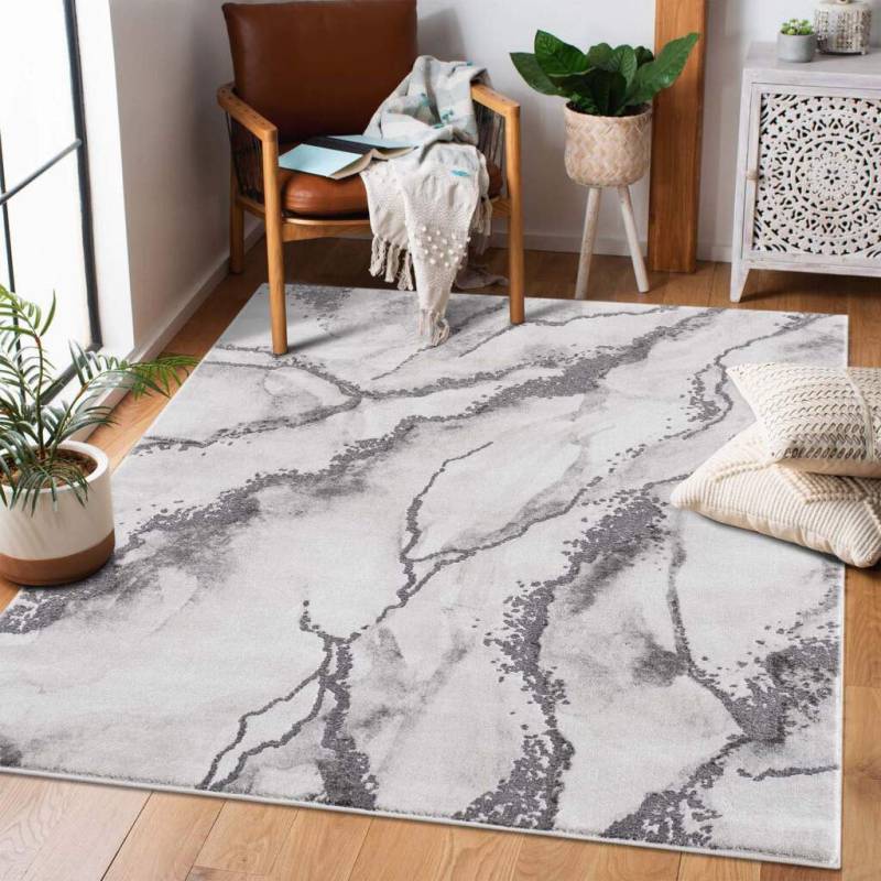 Carpet City Teppich »Chic«, rechteckig, 11 mm Höhe, Kurzflor, Abstrakt, Marmor, Modern, Weicher Flor von Carpet City