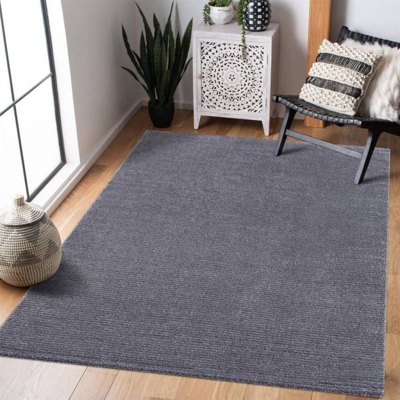 Carpet City Teppich »Friseé-Teppich FANCY900«, rechteckig, 12 mm Höhe, Läufer, Kurzflor, Einfarbig, 3D-Optik, Streifen Look, Wohnzimmer von Carpet City