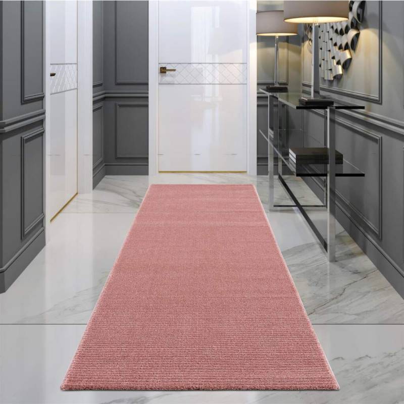 Carpet City Teppich »Friseé-Teppich FANCY900«, rechteckig, 12 mm Höhe, Läufer, Kurzflor, Einfarbig, 3D-Optik, Streifen Look, Wohnzimmer von Carpet City