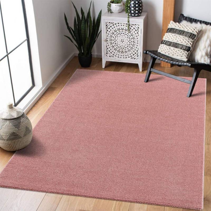 Carpet City Teppich »Friseé-Teppich FANCY900«, rechteckig, 12 mm Höhe, Läufer, Kurzflor, Einfarbig, 3D-Optik, Streifen Look, Wohnzimmer von Carpet City