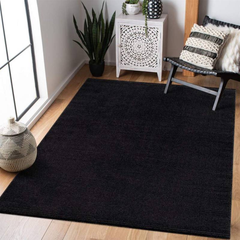 Carpet City Teppich »Friseé-Teppich FANCY900«, rechteckig, 12 mm Höhe, Läufer, Kurzflor, Einfarbig, 3D-Optik, Streifen Look, Wohnzimmer von Carpet City
