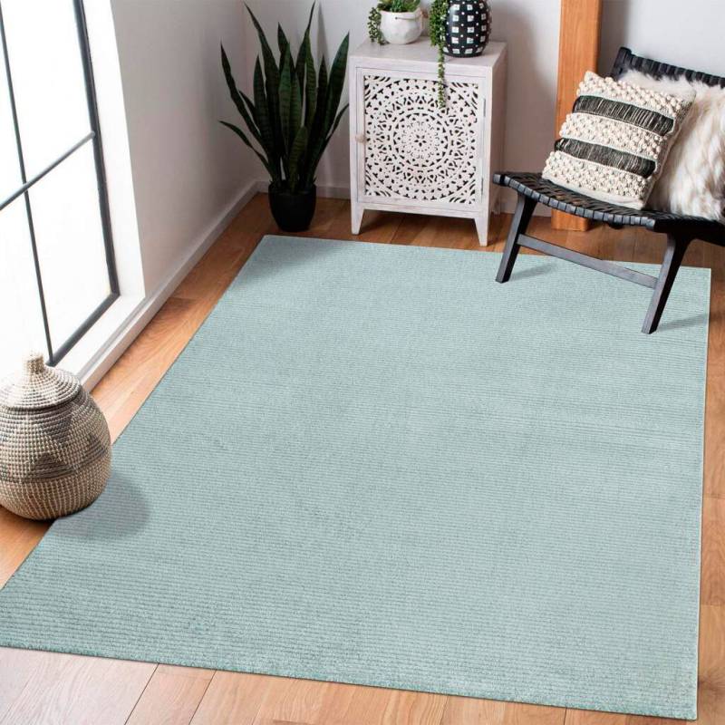 Carpet City Teppich »Friseé-Teppich FANCY900«, rechteckig, 12 mm Höhe, Läufer, Kurzflor, Einfarbig, 3D-Optik, Streifen Look, Wohnzimmer von Carpet City