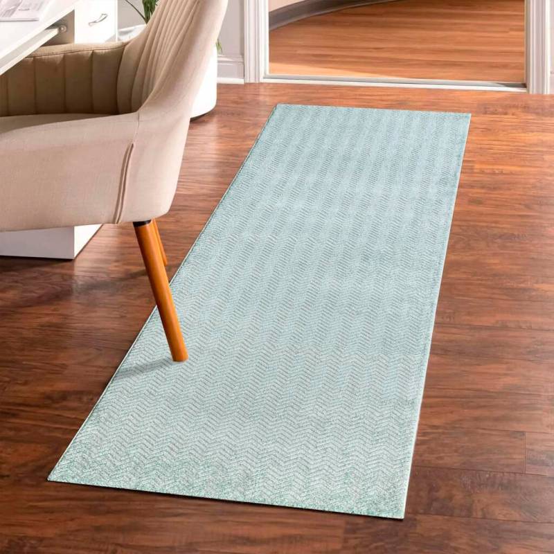 Carpet City Teppich »Friseé-Teppich FANCY805«, rechteckig, 12 mm Höhe, Läufer, Kurzflor, Einfarbig, 3D-Optik, Zickzack Look, Wohnzimmer von Carpet City