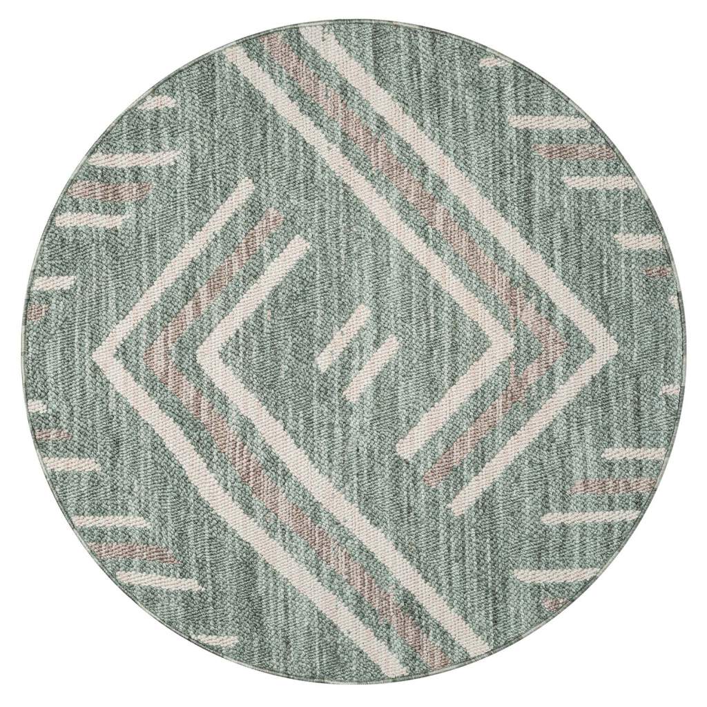 Carpet City Teppich »LINDO 7590«, rund, Kurzflor, Hochtief-Muster/ 3D-Effekt, Boho-Stil, Wohnzimmer von Carpet City
