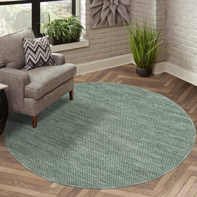 Carpet City Teppich »LINDO 8843«, rund, 11 mm Höhe, Kurzflor, Hochtief-Muster/ 3D-Effekt, Boho-Stil, Wohnzimmer von Carpet City