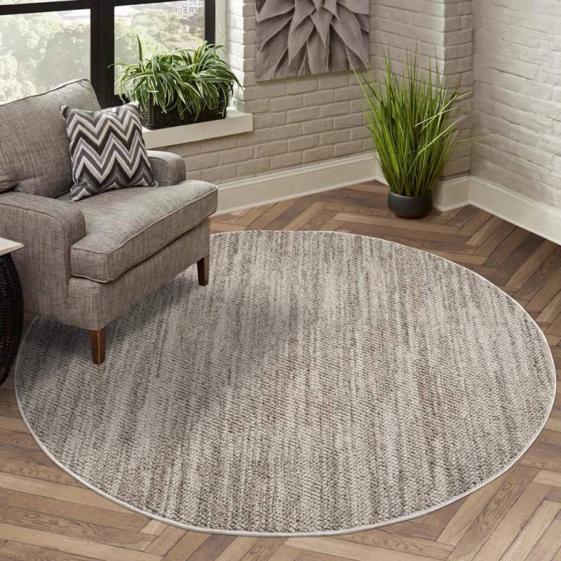 Carpet City Teppich »LINDO 8843«, rund, 11 mm Höhe, Kurzflor, Hochtief-Muster/ 3D-Effekt, Boho-Stil, Wohnzimmer von Carpet City
