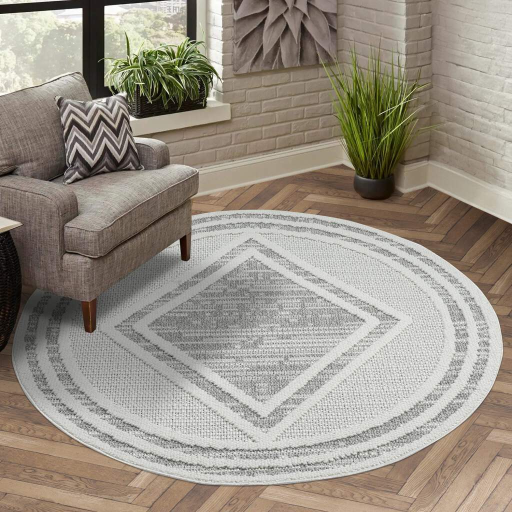 Carpet City Teppich »LINDO 8853«, rund, 11 mm Höhe, Kurzflor, Hochtief-Muster/ 3D-Effekt, Boho-Stil, Wohnzimmer Carpet City Teppich »LINDO 8853«, rund, 11 mm Höhe, Kurzflor, Hochtief-Muster/ 3D-Effekt, Boho-Stil, Wohnzimmer von Carpet City