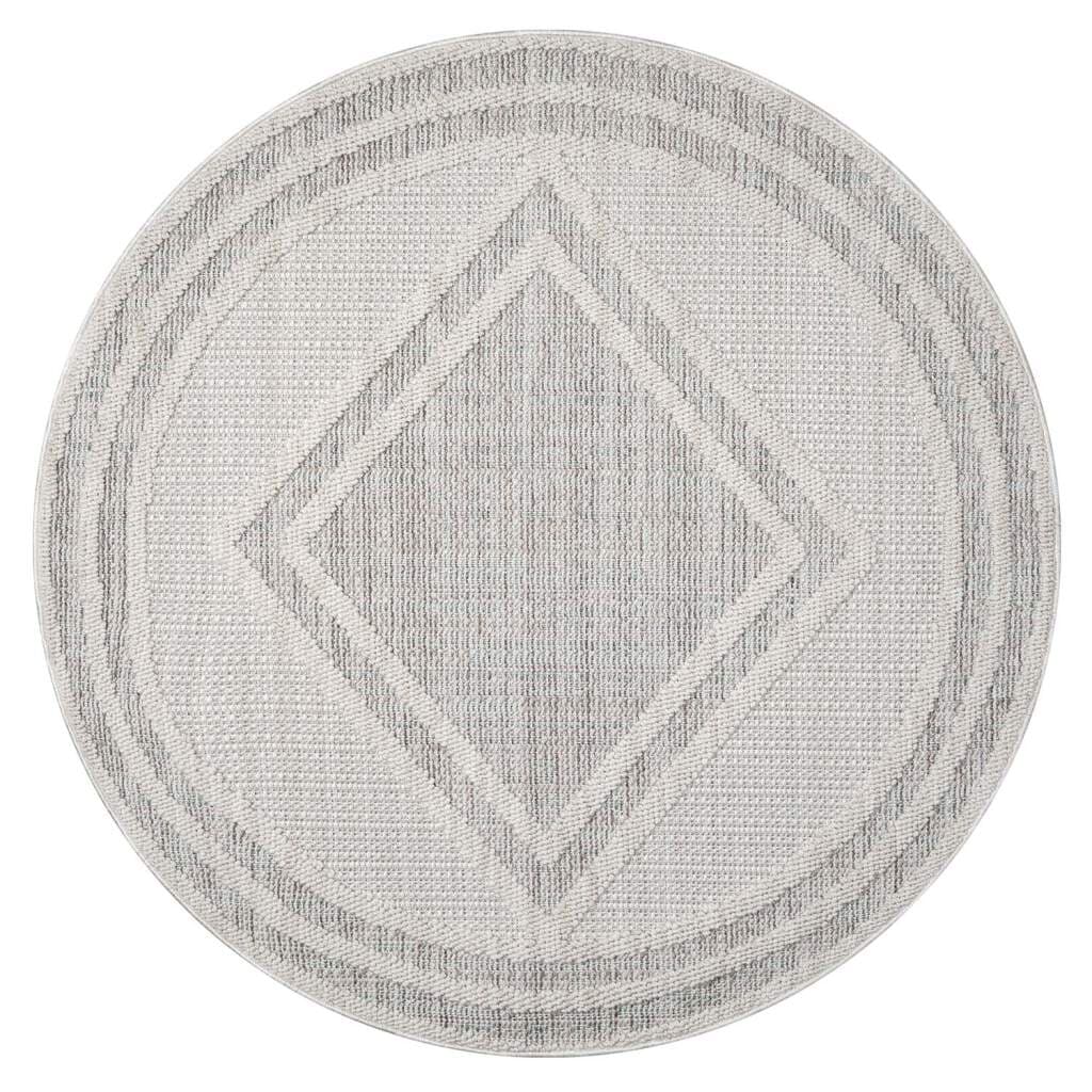 Carpet City Teppich »LINDO 8853«, rund, Kurzflor, Hochtief-Muster/ 3D-Effekt, Boho-Stil, Wohnzimmer von Carpet City