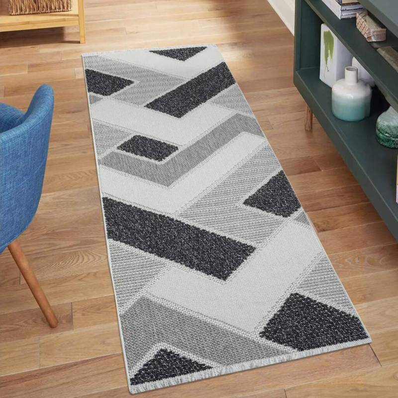 Carpet City Teppich »LINDO 8877«, rechteckig, 11 mm Höhe, Kurzflor, Hochtief-Muster/ 3D-Effekt, Fransen, Boho-Stil, Wohnzimmer von Carpet City