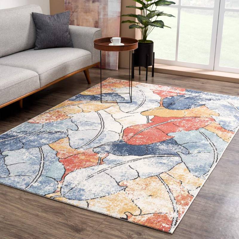 Carpet City Teppich »Mista 2553«, rechteckig, 9 mm Höhe, Kurzflor, Floral, Multicolor, Weich von Carpet City