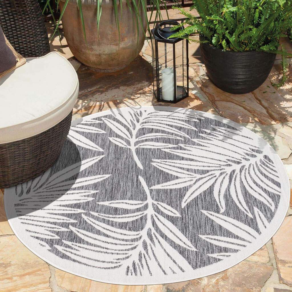 Carpet City Outdoorteppich »Outdoor 468«, rund, 5 mm Höhe, UV-beständig, Flachgewebe, auch in quadratischer Form erhältlich von Carpet City