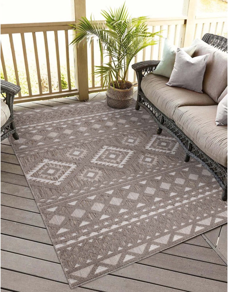 Carpet City Teppich »In-& Outdoorteppich Santorini 435, 3D-Effekt, Boho-Look«, rechteckig von Carpet City