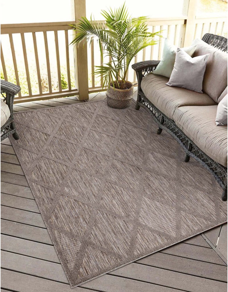 Carpet City Teppich »In-& Outdoorteppich Santorini 457, 3D-Effekt, Raute-Look«, rechteckig von Carpet City