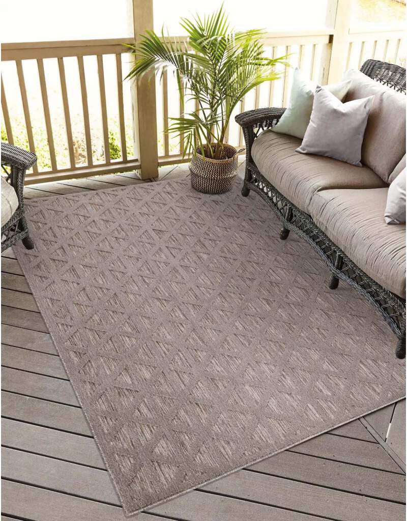 Carpet City Teppich »In-& Outdoorteppich Santorini 446, 3D-Effekt, Geo-Muster«, rechteckig von Carpet City