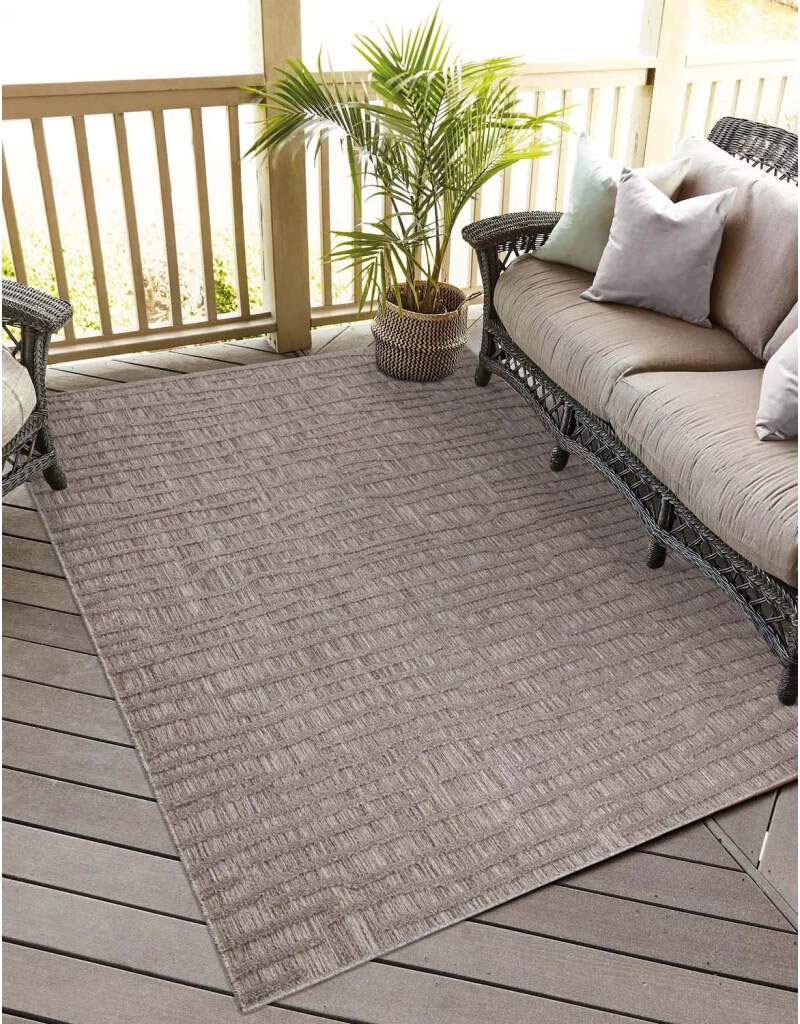 Carpet City Teppich »In-& Outdoorteppich Santorini 450, 3D-Effekt, Gestreift«, rechteckig von Carpet City