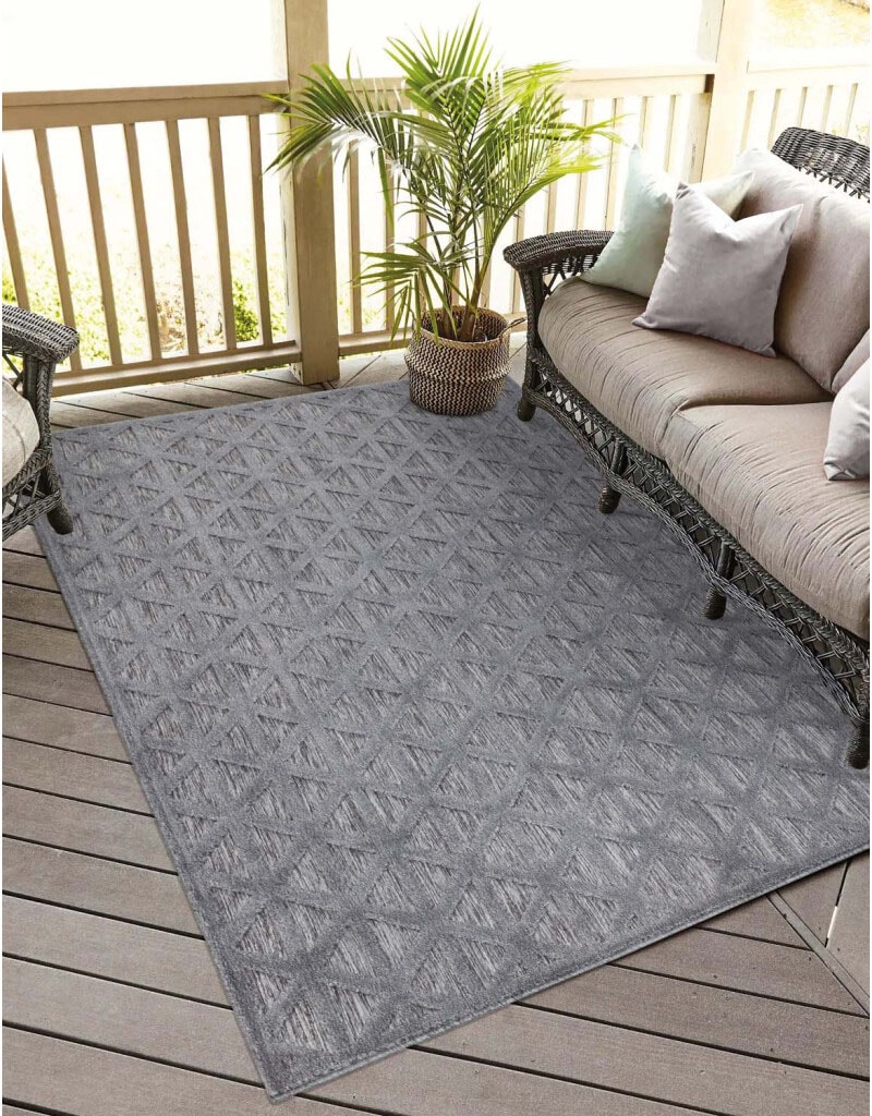 Carpet City Teppich »In-& Outdoorteppich Santorini 446, 3D-Effekt, Geo-Muster«, rechteckig, 5 mm Höhe, Wetterfest & UV-beständig für Terrasse, Balkon, Küche, Flur Carpet City Teppich »In-& Outdoorteppich Santorini 446, 3D-Effekt, Geo-Muster«, rechteckig, 5 mm Höhe, Wetterfest & UV-beständig für Terrasse, Balkon, Küche, Flur von Carpet City