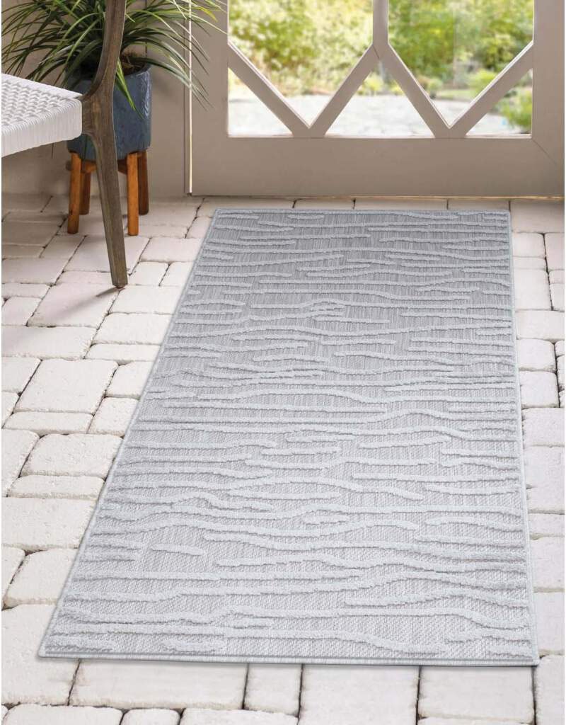 Carpet City Teppich »In-& Outdoorteppich Santorini 450, 3D-Effekt, Gestreift«, rechteckig von Carpet City